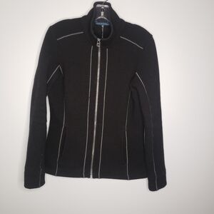 Kuhl Womens Size S Stella Alfpaca Fleece Full Zip Sweater Jacket Black P…